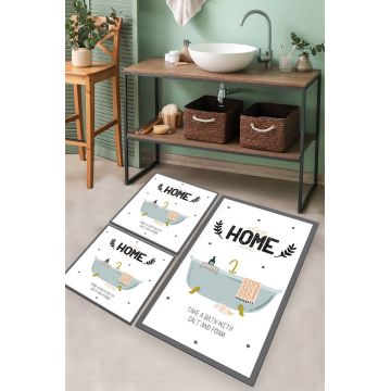 Set covorase de baie, L'essentiel Maison, Bathtub, Multicolor