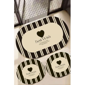 Set covorase de baie, L'essentiel Maison, Best Wish, Multicolor