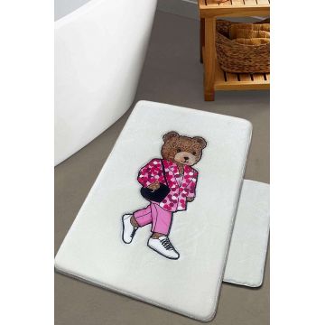 Set covorase de baie, L'essentiel Maison, Boss Bear, Ecru