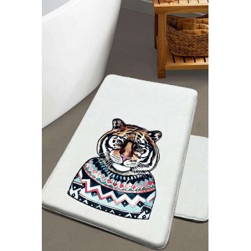 Set covorase de baie, L'essentiel Maison, Logwe, Ecru