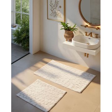 Set covorase de baie, L'essentiel Maison, Rabbit, Ecru