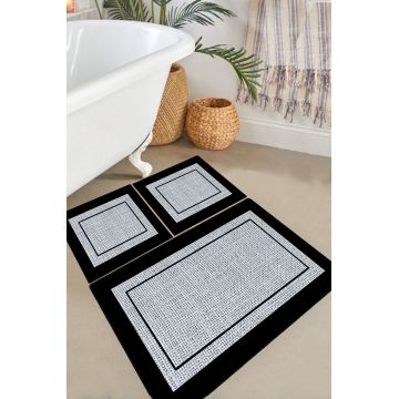 Set covorase de baie, L'essentiel Maison, Regona, Gri