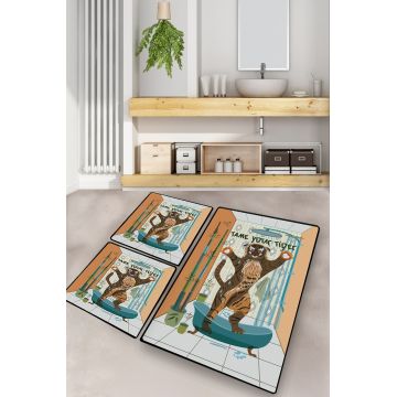 Set covorase de baie, L'essentiel Maison, Tame Your Tiger, Poliester, Multicolor