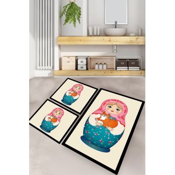 Set covorase de baie, L'essentiel Maison, Tumbler, Poliester, Multicolor