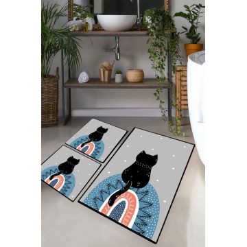 Set covorase de baie, L'essentiel Maison, Waiten, Poliester, Multicolor