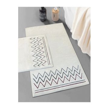 Set covorase de baie, L'essentiel Maison, Zikzak, Rosu