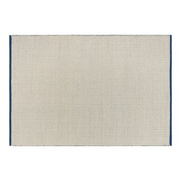 Covor albastru/bej țesut manual din lână 170x240 cm Lenu – noo.ma