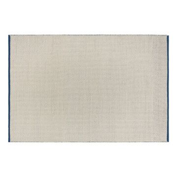 Covor albastru/bej țesut manual din lână 200x300 cm Lenu – noo.ma