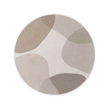 Covor bej țesut manual rotund din lână ø 160 cm Hackney Clarissa – Ted Baker