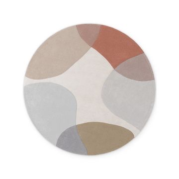 Covor bej țesut manual rotund din lână ø 200 cm Hackney Clarissa – Ted Baker