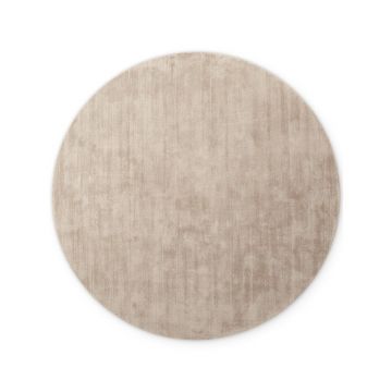 Covor bej țesut manual rotund din viscoză ø 200 cm Noemi – Vikosa