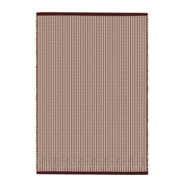 Covor burgundy/în culoare naturală țesut manual din lână 140x200 cm Talo – noo.ma