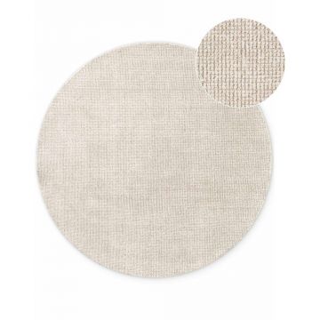 Covor crem țesut manual rotund din lână ø 160 cm Greenwich – Ted Baker