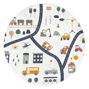 Covor de joacă pentru copii lavabil ø150 cm World Around Me – Mila Home