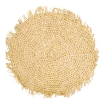 Covor din Juta Mibre, Natural, Dia. 120 cm, 120x120 cm