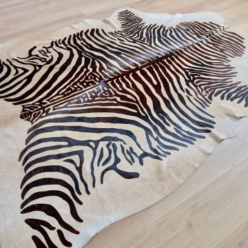 Covor din Piele de Vaca - Imprimeu Zebra (220cm x 180cm) - Default Title