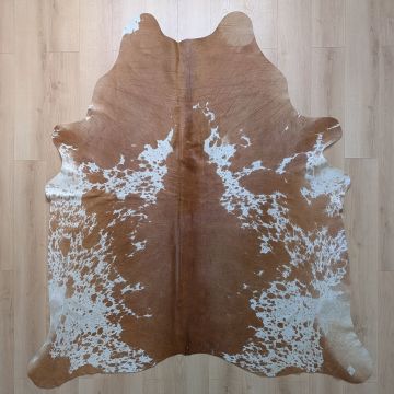 Covor din Piele de Vaca - Maro Pestrit (215cm x 200cm) - Default Title