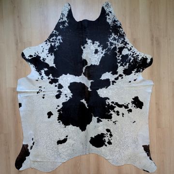 Covor din Piele de Vaca - Negru & Alb Pestrit (240cm x 205cm) - Default Title