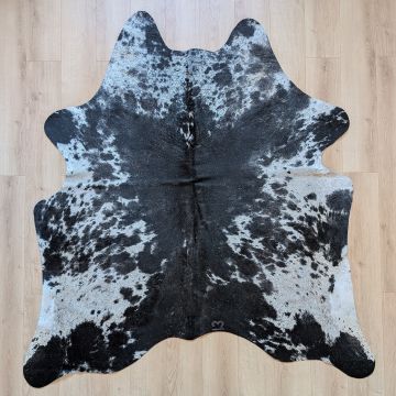 Covor din Piele de Vaca - Negru Pestrit (200cm x 185cm) - Default Title