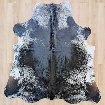 Covor din Piele de Vaca - Negru Pestrit (215cm x 200cm) - Default Title