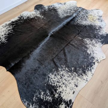Covor din Piele de Vaca - Negru Pestrit (220cm x 200cm) - Default Title