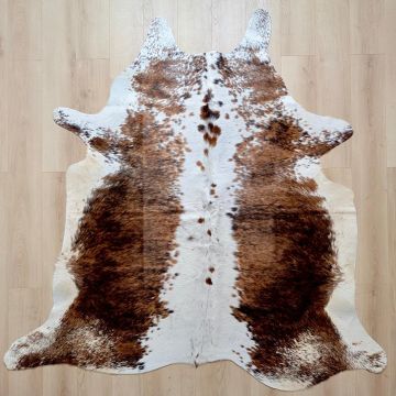 Covor din Piele de Vaca - Tricolor Pestrit (210cm x 210cm) - Default Title