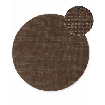 Covor maro țesut manual rotund din lână ø 200 cm Greenwich – Ted Baker