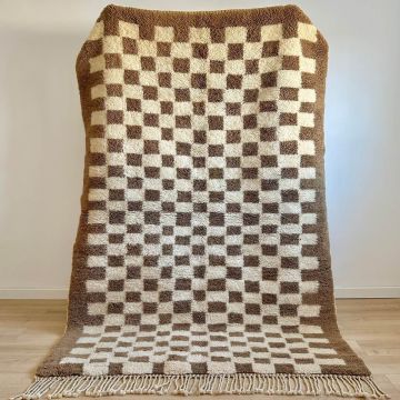 Covor Marocan din Lana - Beni Mrirt Checkered - Default Title