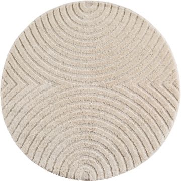 Covor rotund Art boho V2 Crem 80x80 cm