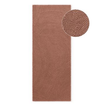Covor tip traversă teracotă țesut manual din lână 80x300 cm Calmio – Hanse Home