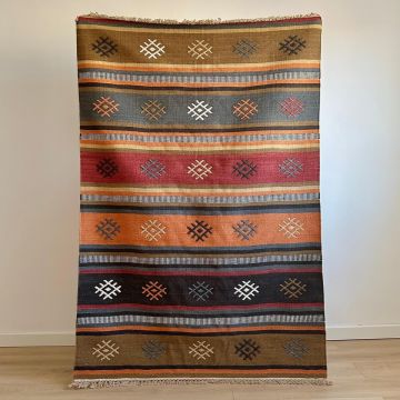 Covor Traditional din Lana cu Tesatura Plata - Kilim Juma - 120 x 180 cm