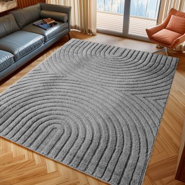Covor traversa Art boho V2 Argintiu 80x250 cm