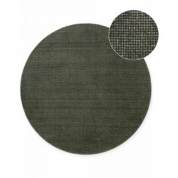 Covor verde închis țesut manual rotund din lână ø 160 cm Greenwich – Ted Baker