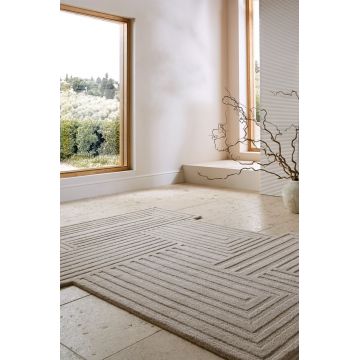Covor Zen Rectangles Natural 120x170 cm, Flair Rugs