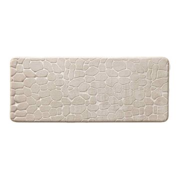 Covoraș de baie bej din material textil 50x120 cm Ricochet – douceur d'intérieur