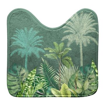 Covoraș de baie verde pentru WC din material textil 45x45 cm Vagabonde – douceur d'intérieur