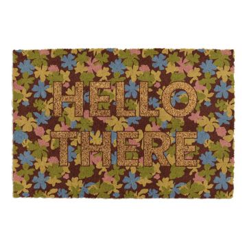 Covoraș de intrare din fibre de nucă de cocos 40x60 cm Hello There – Artsy Doormats