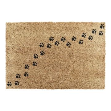 Covoraș de intrare din fibre de nucă de cocos 40x60 cm Paw Prints – Artsy Doormats