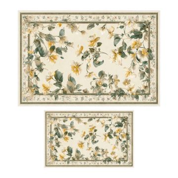 Covorașe de baie bej 2 buc. 60x100 cm – Foutastic