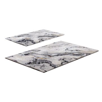 Covorașe de baie grej 2 buc. 60x100 cm CT – Foutastic