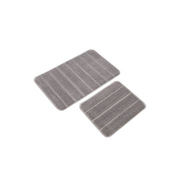 Covorașe de baie gri 2 buc. 50x80 cm Yeni Cizgli – Foutastic