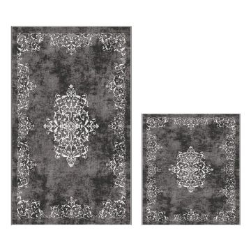 Covorașe de baie gri 2 buc. 60x100 cm – Foutastic