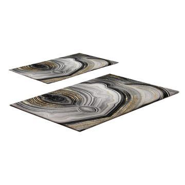 Covorașe de baie gri/aurii 2 buc. 60x100 cm CT – Foutastic