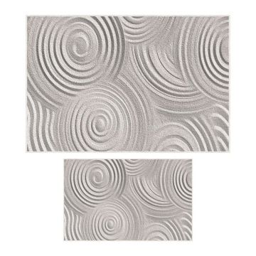 Covorașe de baie gri-deschis 2 buc. 60x100 cm – Foutastic