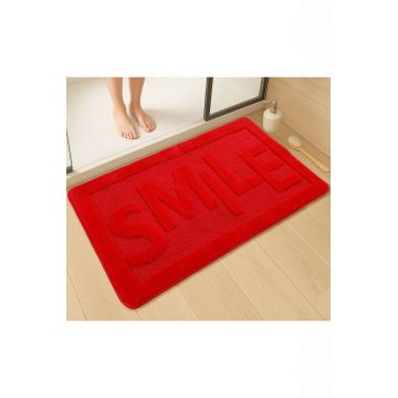 Covoras de baie, L'essentiel Maison, Smile, 60x100 cm, Rosu