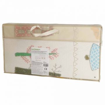 Covoras de joaca pliabil cu doua fete Teddy Bears Trees 150 x 200 cm, din spuma XPE, structura antiderapanta, husa de transport inclusa, protectie impotriva loviturilor, potrivit pentru interior si exterior