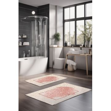 Set covorase de baie 2 piese, L'essentiel Maison, CT-5006, Multicolor