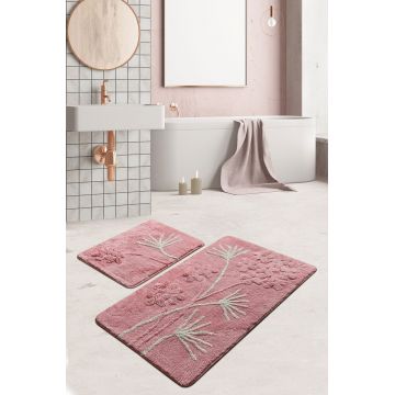Set covorase de baie 2 piese, L'essentiel Maison, Orchid, Multicolor