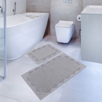 Set covorase de baie 2 piese, L'essentiel Maison, Sapphire, Gri