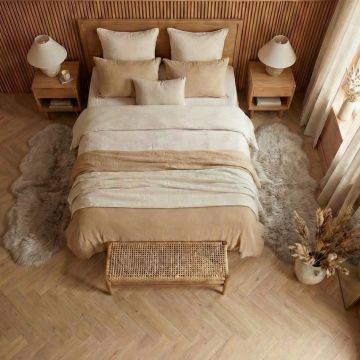 Set de 2 Covoare Duble pentru Dormitor - Gri Maroniu